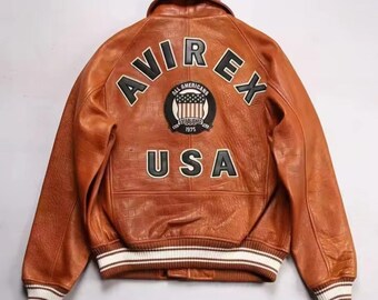 Handmade Distressed Brown Crocodile Print Leather Bomber Jacket