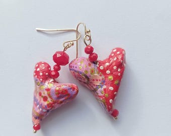 Unique jewelry: Lampwork bead earrings, glass bead earrings, ArtClay gift for her