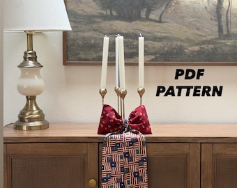 Modello per fiocco patriottico fai da te - Rosso, bianco e blu - Tutorial (modello in PDF)
