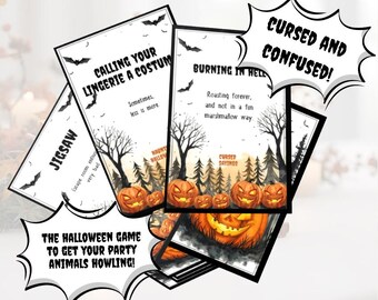 Halloween Party Card Game! | Cursed & Confused | Instant Download | Printable Cards