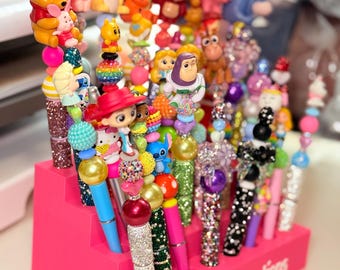 Handmade Character Pens: Beaded, Decorative, Glittery Writing Tools