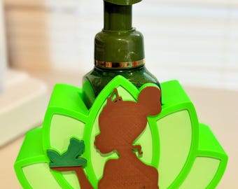Princess Inspired Soap Holder with Frog Accent – Themed Bathroom Decor