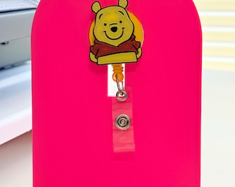 Retractable Badge Reel with Winnie the Pooh Design – Fun ID Holder