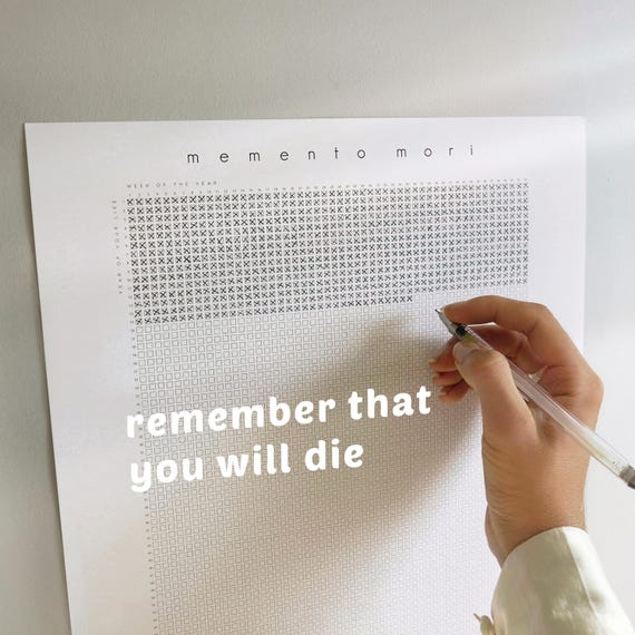Memento Mori Life Calendar: Stoicism, Weeks of My Life (Printable, PDF)