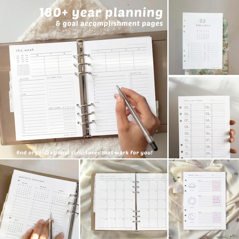 Ultimate Life Planner Bundle: 500+ PRINTABLE Pages, Daily, Weekly, Yearly Templates, 2026 Journal (A5, Letter size 8x11 ) image 5