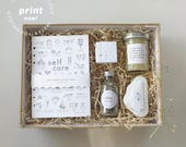 Self Care Gift Bundle: Homemade Gift - Wellness Planner, Cards, Labels, 30 Day Challenge, Custom Gift Basket ( Printable, PDF)