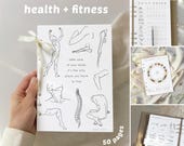 Health & Fitness Journal: Bundle, 50+ pages, Minimalist (Printable Planner, A5, Letter size)