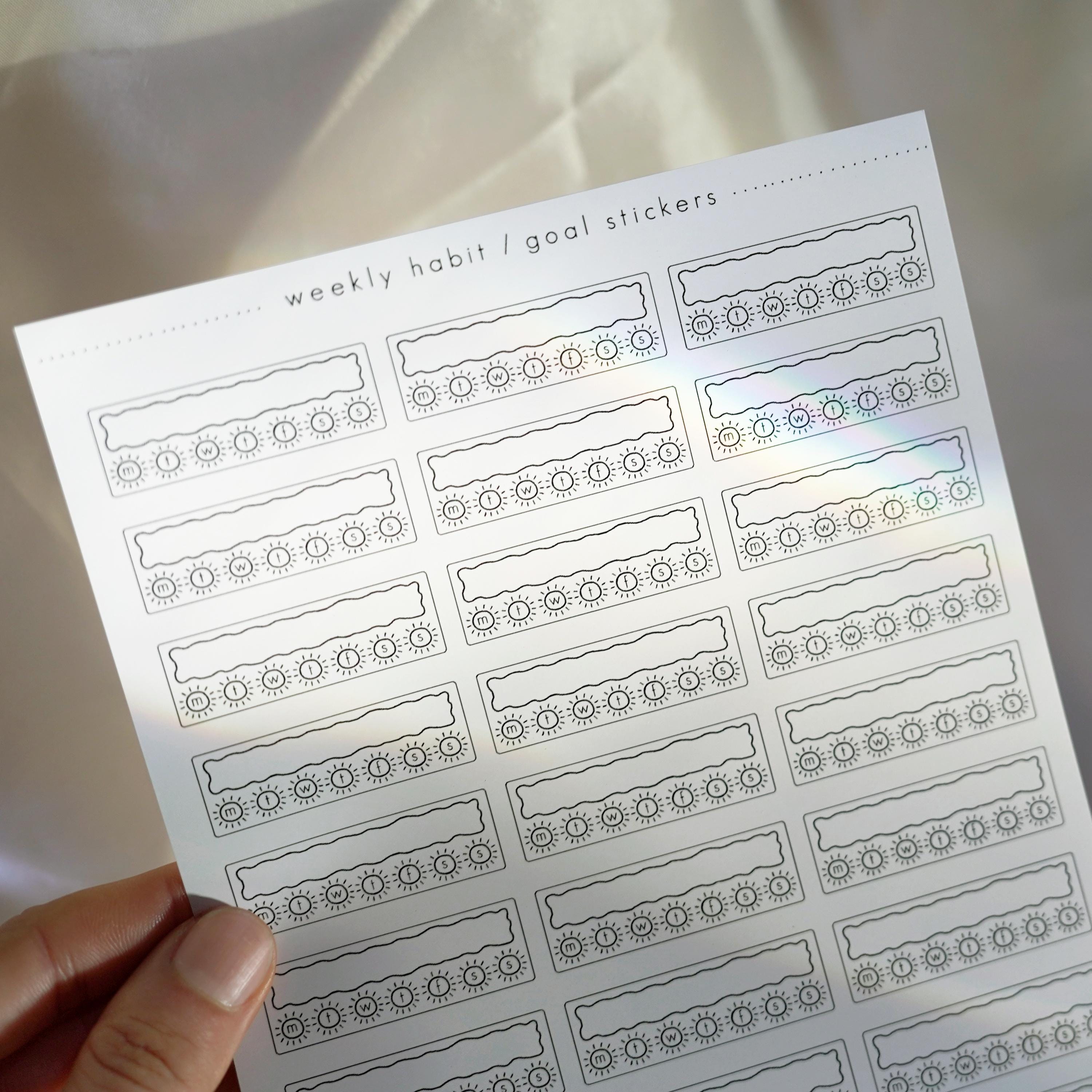 Weekly Habit Tracker Stickers ( Printable, Digital ) - Etsy