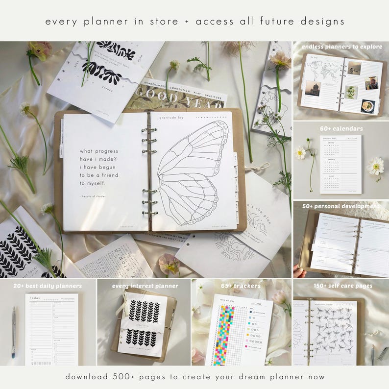 Ultimate Life Planner Bundle: 500+ PRINTABLE Pages, Daily, Weekly, Yearly Templates, 2026 Journal (A5, Letter size 8x11 ) image 19