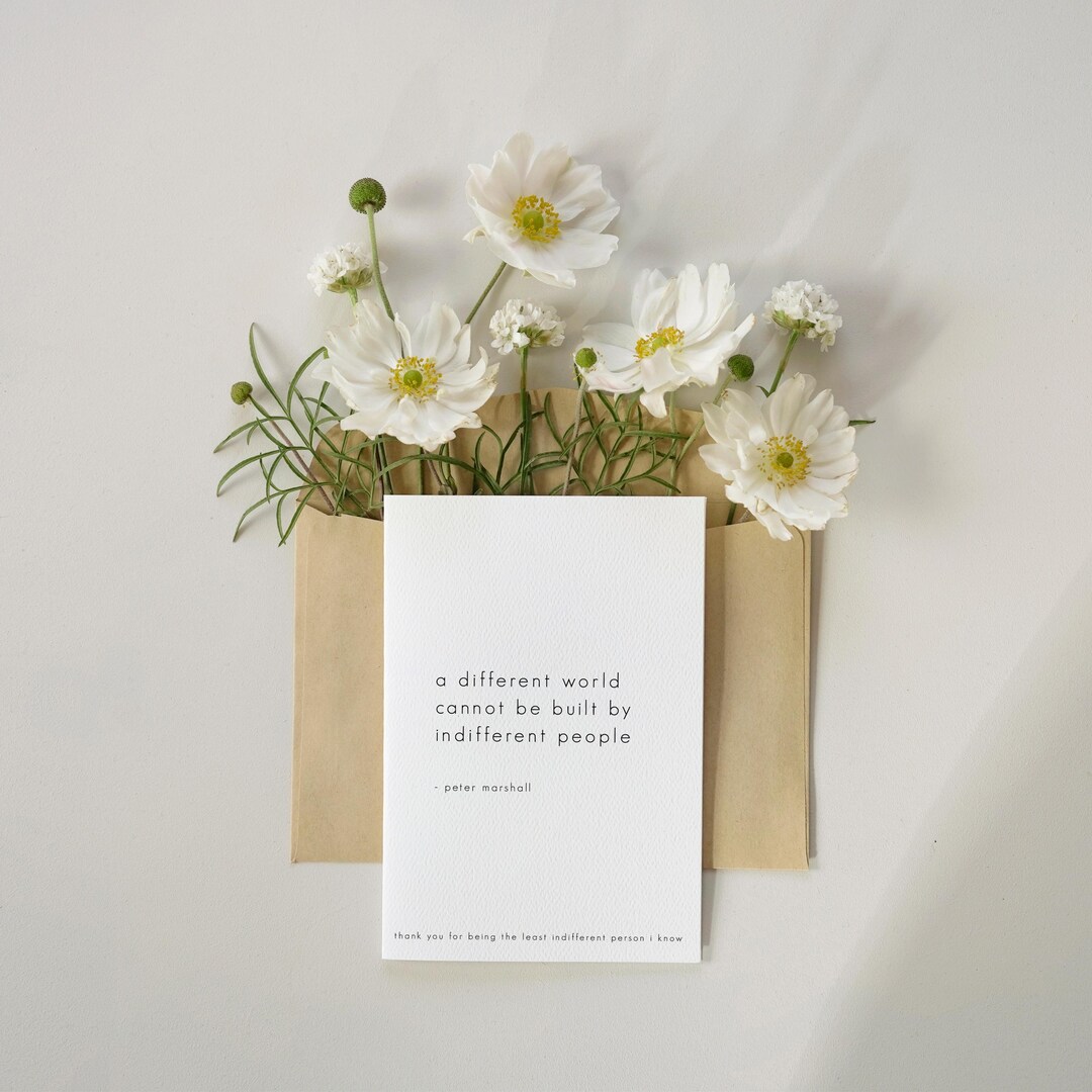 Activist Card: Greetings Card, Thank You, Minimalist, Quote (printable ...