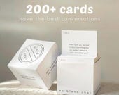 200+ Conversation Starter Cards: Printable Icebreaker Questions, Minimalist, Meaningful Conversation Prompts (PDF, Download)
