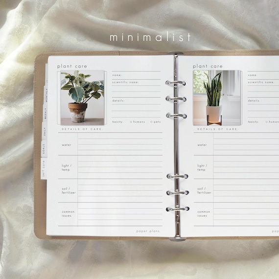 Plant Care Tracker: Houseplant Profile, Planner, Plant Journal (Printable, PDF)