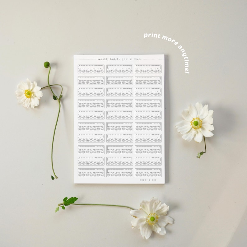 Weekly Habit Tracker Stickers ( Printable, Digital ) - Etsy