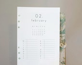 Monthly Journal Dashboards: Minimalist Planner, Month At-a-Glance, Important dates (Printable, Letter size, A4, A5)
