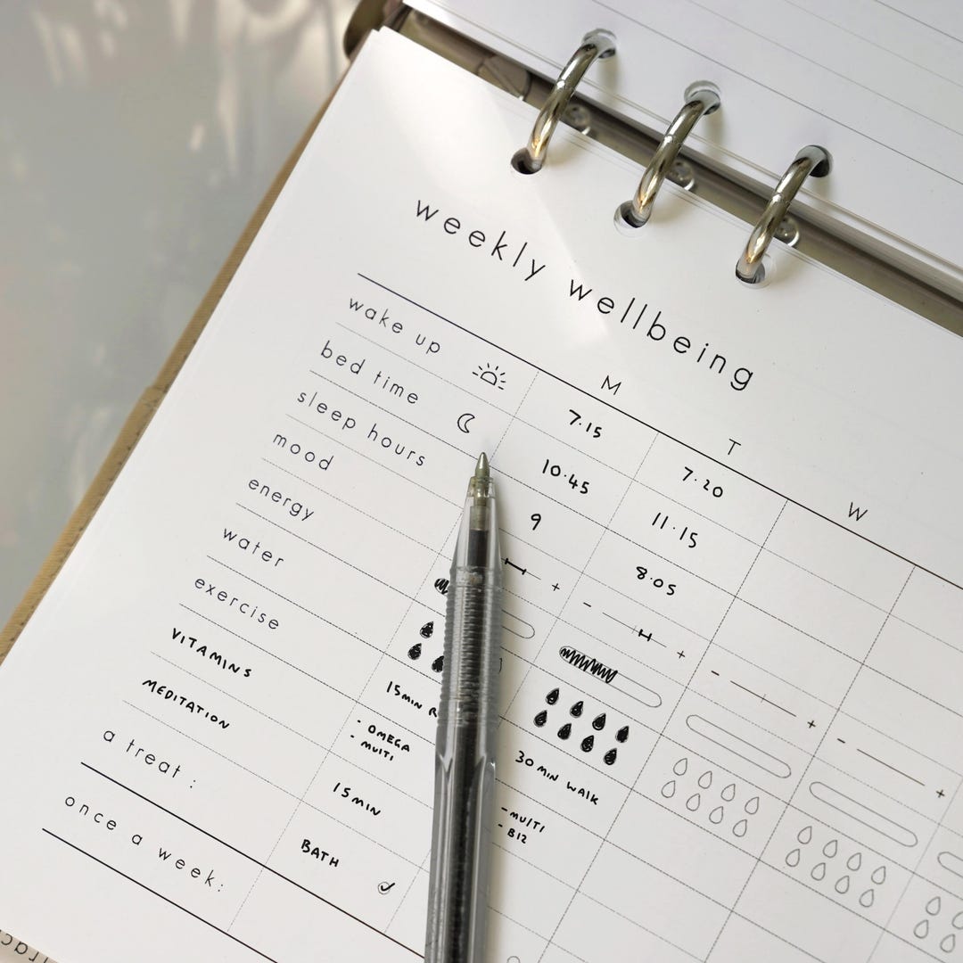 Weekly Wellness Routine Pdf Wellness Weekly Planner: Printable, Sleep, Mood, Exercise, Self Care ...