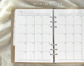 Monthly 2 Page Planner: 2026 Dated Monthly Spreads ( Printable - Download )