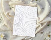 Gratitude log - Sun ray - Minimalist Journal Template - Daily Mindfulness (PDF Printable)