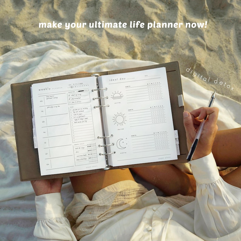 Ultimate Life Planner Bundle: 500+ PRINTABLE Pages, Daily, Weekly, Yearly Templates, 2026 Journal (A5, Letter size 8x11 ) image 17