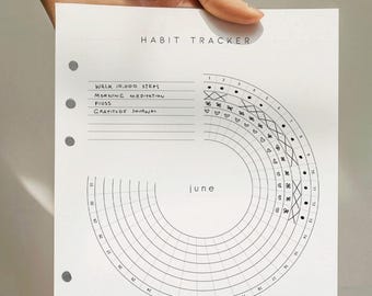 Printable Monthly Habit Tracker: Minimalist Planner ( PDF )
