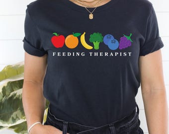 Rainbow Fruits Feeding Therapist Shirt | Occupational Therapy Tee