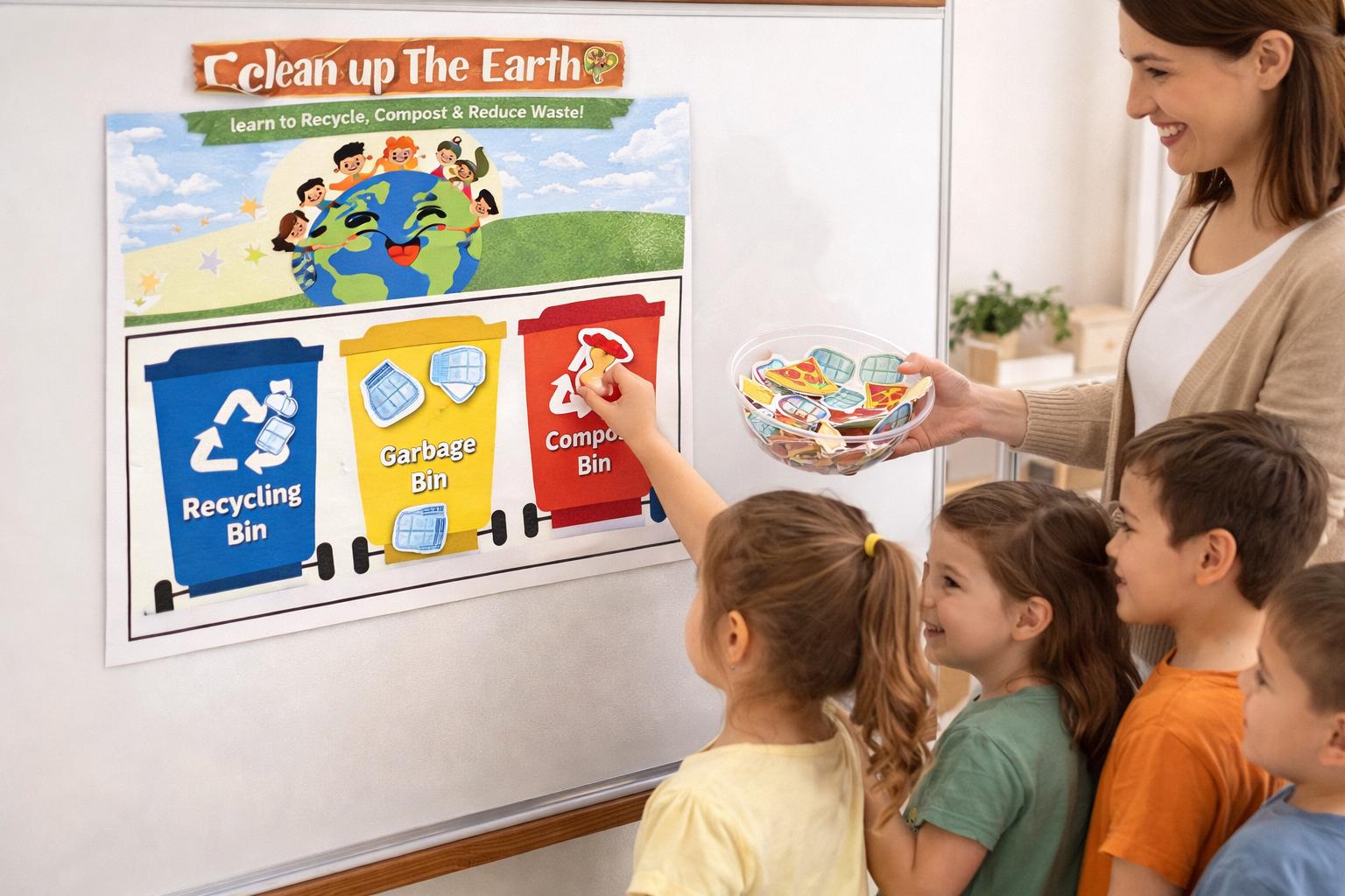 Earth Day Sorting Bins Activity |recycling, Compost, Garbage Game (PDF ...