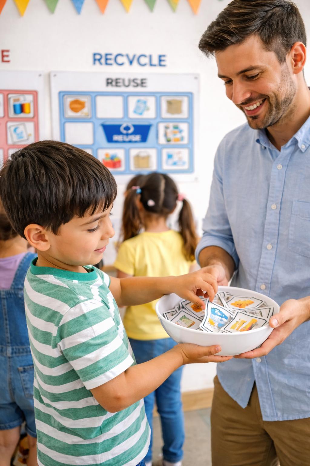 3rs Recycling for Preschoolers | Reduce Reuse Recycle Sorting Game ...