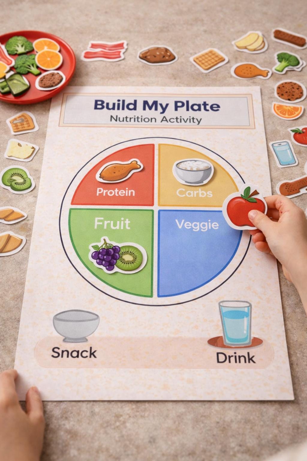My Healthy Plate Activity Printable| Make a Plate Activity |kids Food ...