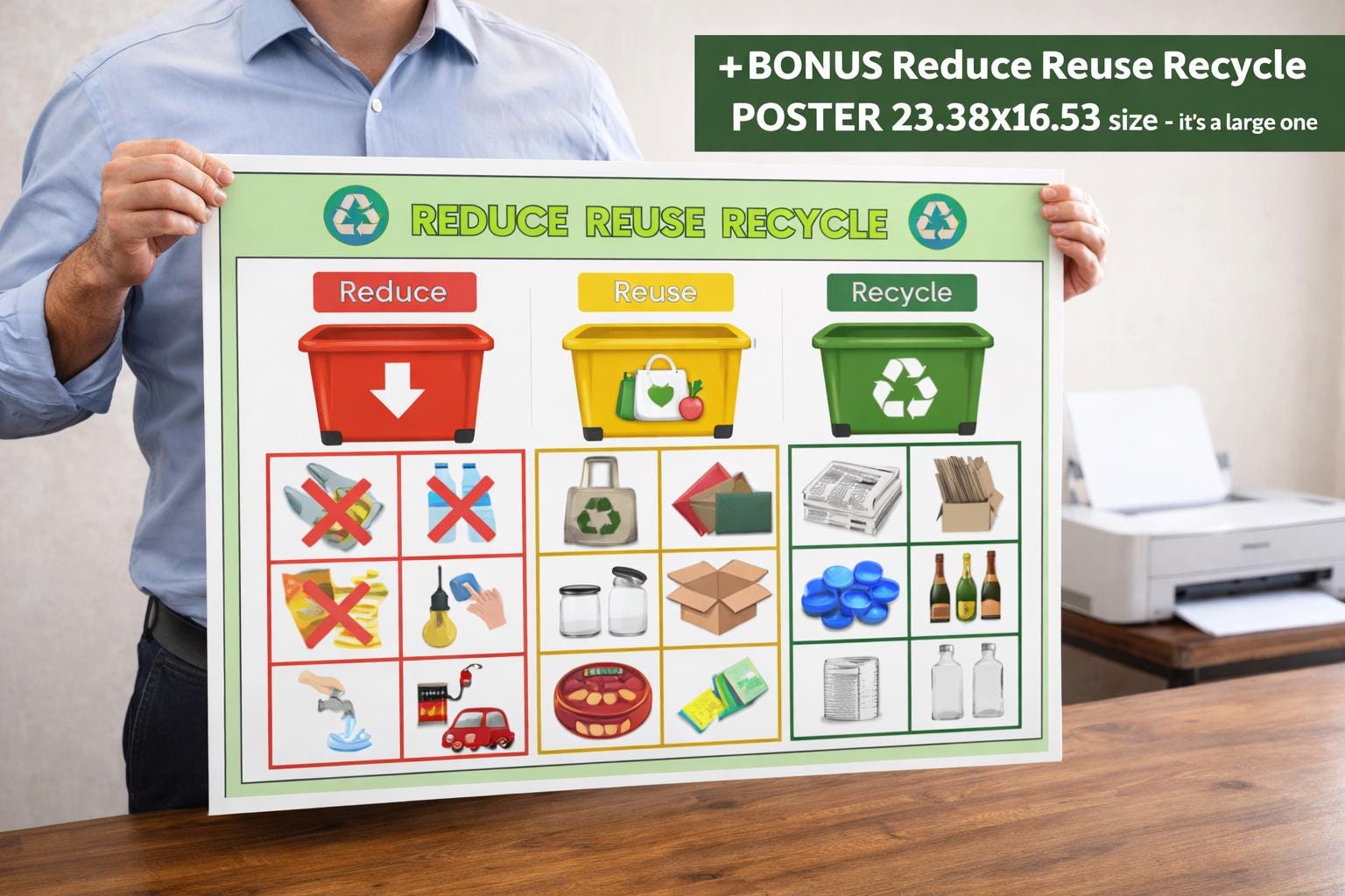 Reduce Reuse Recycle Sorting Activity | 3rs Cut and Paste Printable ...