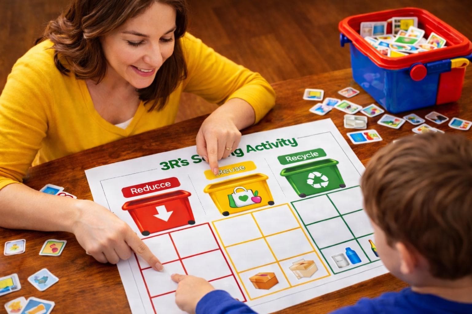 Reduce Reuse Recycle Sorting Activity | 3rs Cut and Paste Printable ...