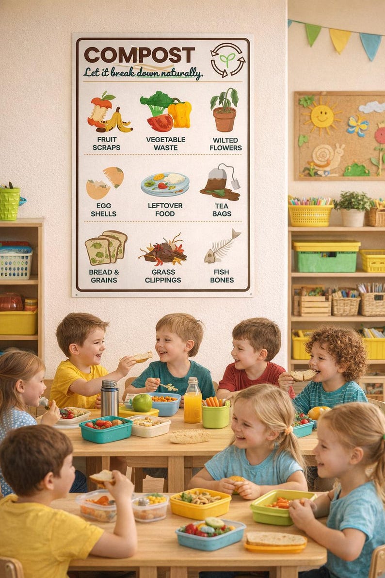 Reduce Reuse Recycle Compost Poster | Reduce Reuse Recycle Compost ...