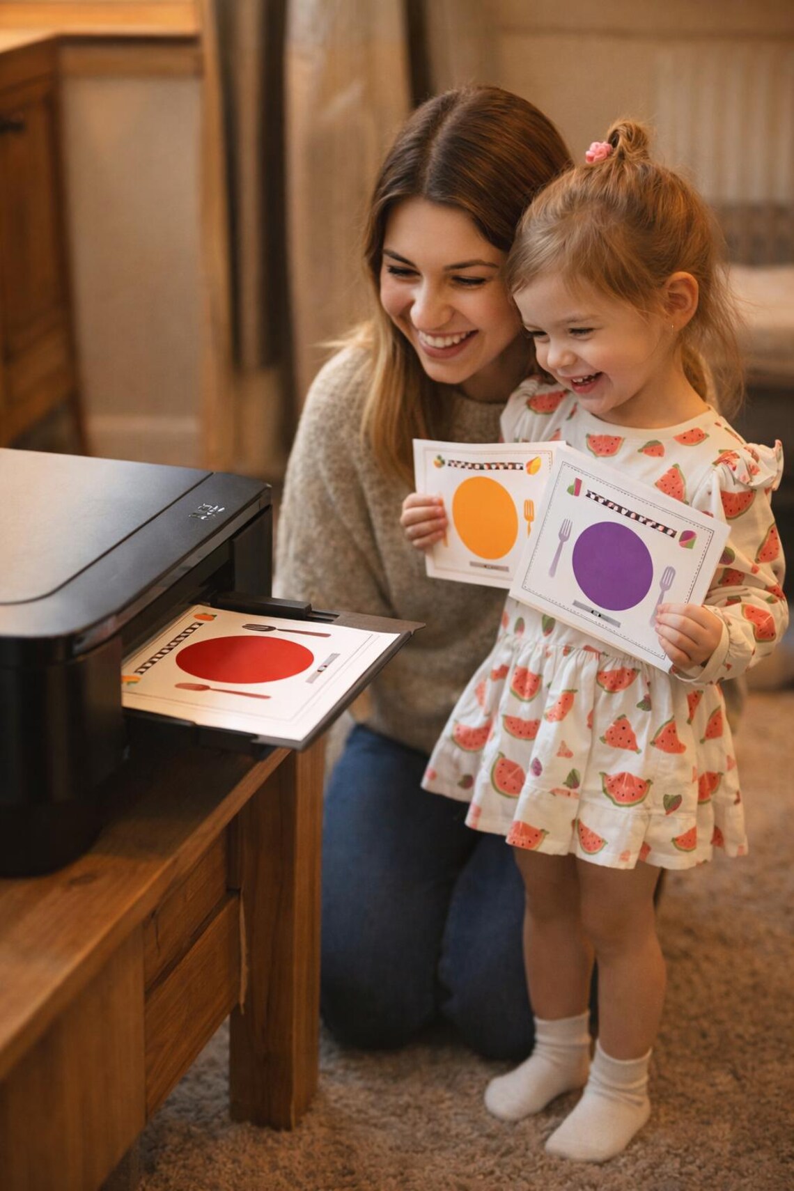 Color Sorting Food Plates Activity for Kids – Cut and Paste Printable ...