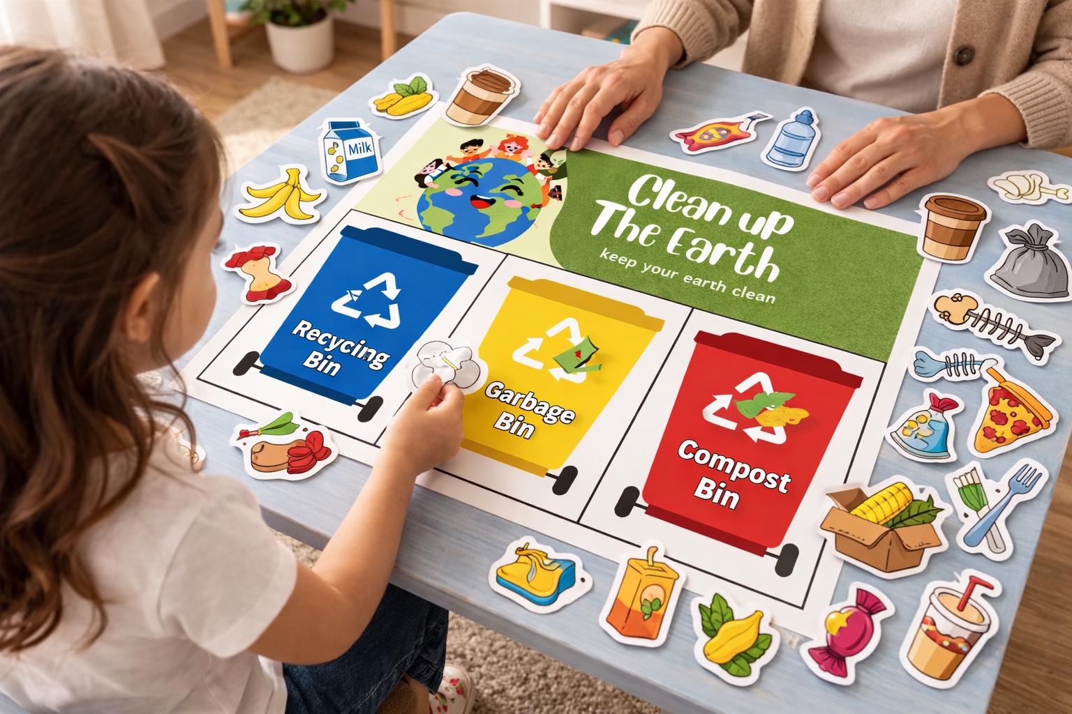 Recycling Sorting Game |earth Day Preschool Activity | Ready to Print ...