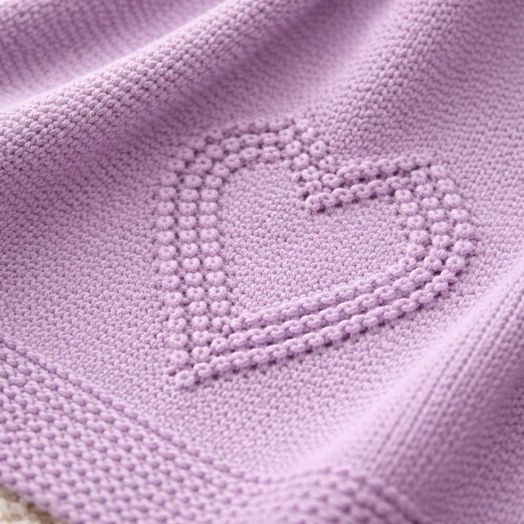 Sweet Hearts Baby Blanket Knitting Pattern, Lacy Heart Knit Blanket PDF ...