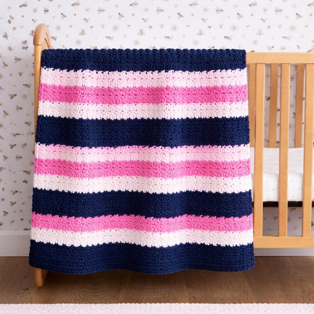 Easy Eyelet Baby Blanket Knitting Pattern PDF – Beginner Reversible ...