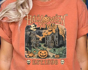 Comfort Colors Halloweentown Shirt: Retro Halloween Town University