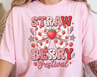Strawberry Vintage Shirt, Strawberry Festival Cottagecore Shirt, Strawberry Tee, Summer Fruit Strawberry Tee