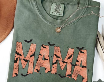Halloween Mama Shirt, Spooky Mama Tee, Cute Ghost Pumpkin Shirt, Fall Halloween T-Shirt, Halloween Mom Gift