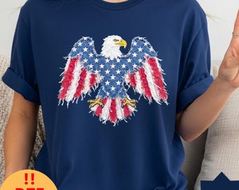 Comfort Colors® American Eagle Shirt, Patriotic Eagle Shirt, USA Flag Shirt, 4th Of July Shirt, Freedom Eagle Shirt, Independence Day Shirt