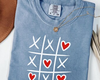 Camisa XOXO Comfort Colors, camisa de San Valentín para mujer, camisetas a juego para Galentine