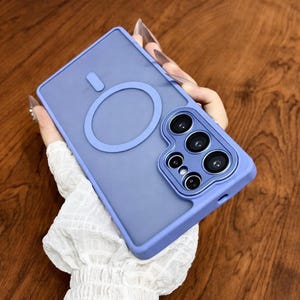Magnetische Luxus stoßfeste Hülle für Samsung Galaxy S26/S25/S24 Ultra Plus mit Magsafe Wireless Ladefunktion