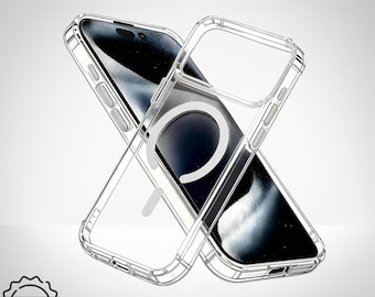 Ultra Slim Magnetic Clear Phone Case Shockproof Transparent Cover Compatible With Wireless Charging Slim Protective Back Case