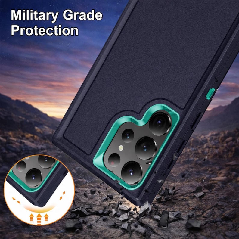 Military Armor Shockproof Case for Samsung S25 Ultra, S24 Plus, S23 FE ...