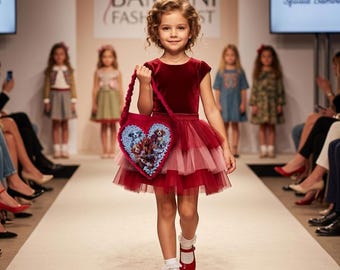 Heart-shaped handbag - Handmade