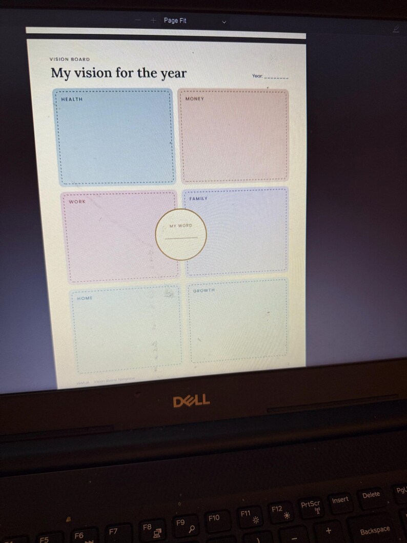 Vision Setting Template 90 Day Planner Printable, Vision Board Kit, Undated Goal Setting ...