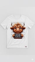 Funny Highland Cow Mugshot T-Shirt Design (PNG Digital Download) product logo
