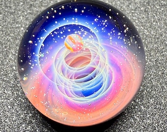 Cosmic Opal Sphere · Handmade Galactic Glass Art