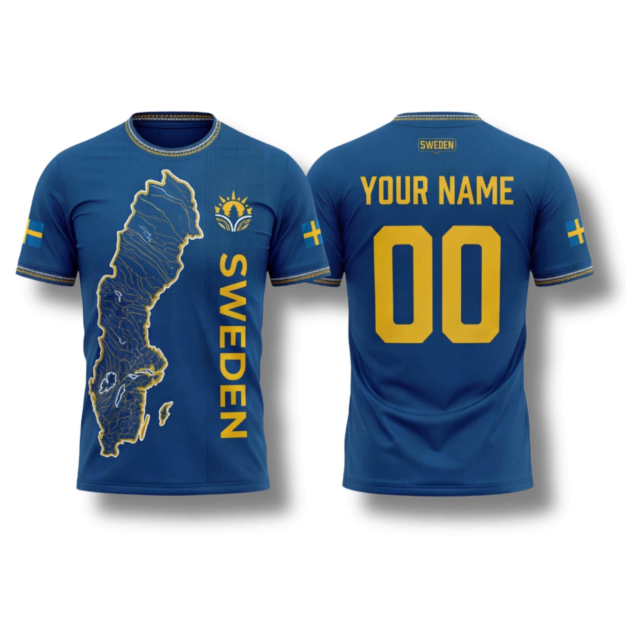 Sweden Soccer Jersey - Etsy Norway