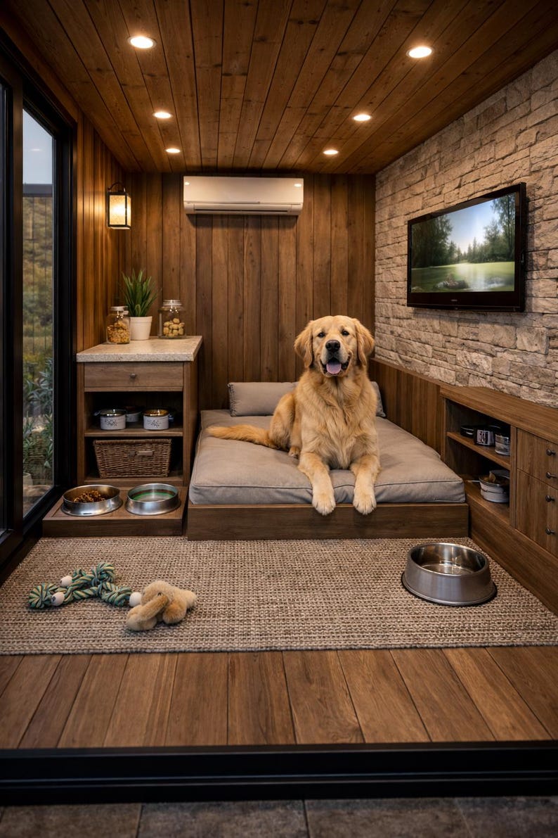Curated visual reference: Picture Idea: Modern Climate Controlled Dog House Blueprint Plans