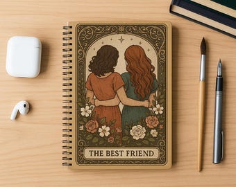 Best Friend Tarot Card Notebook: Witchy Journal, Occult Grimoire