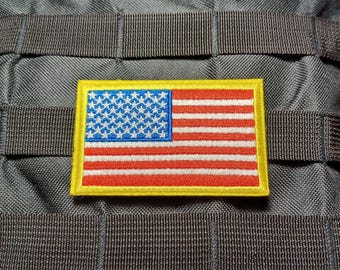 Parche de bandera táctica estadounidense de EE. UU. con velcro, parche militar para uniformes, bolsos, chalecos, gorras, etc.